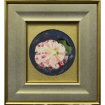 小倉遊亀 蜀紅の錦 色紙に水彩・岩彩 静物画 絵皿 共シール 鑑定書付 絵画 原画 真作保証