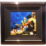 松本零士 零士ファミリー ピエゾグラフ キャンバス仕様 人物画 版画 サイン色紙付き