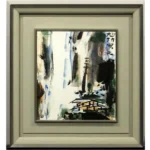 棟方志功 鳴神瀧図 色紙に倭絵 風景画 鑑定書付き 共シール 景色 美術品 絵画 原画 真作保証