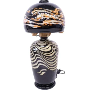 津軽びいどろ 大川薫 瑠璃 ランプスタンド