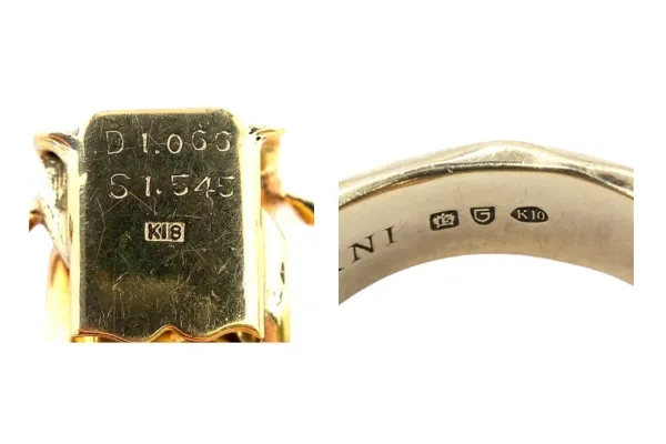 K18 ダイヤ・サファイア 1.631・D1.066・S1.545ct　ガルニ リング K10 6ｇ
