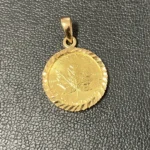 K24 メイプルリーフ金貨ネックレストップ