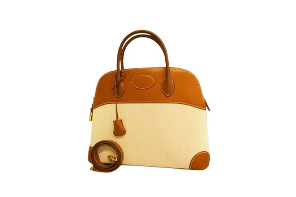 エルメス ボリード35 ハンドバッグ トワルアッシュ