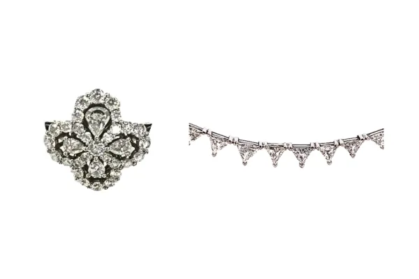 K14WG ダイヤ ネックレス ハリーウィンストン ミニループ リング