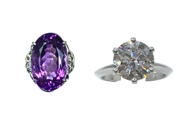 Pt･Pm900 アメジスト・ダイヤ リング　ティファニー リング