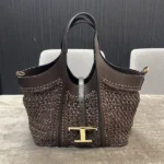 トッズ Tタイムレス ラフィア&レザー