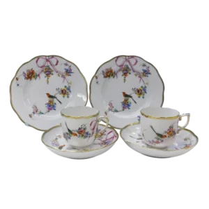 ヘレンド デミタスカップ&ソーサー プレート2枚セット 地中海の庭