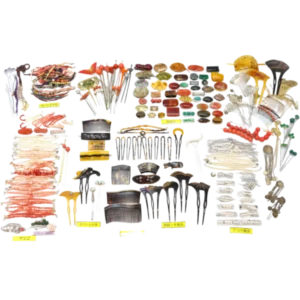 帯留め・かんざし他 べっ甲・サンゴ・アコヤ含む 和装品まとめ