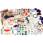 珊瑚 真珠 鼈甲 緑石 天然石 蒔絵 和装品 帯留め かんざし等