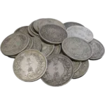 竜50銭銀貨 明治30年下切 31年上切 32年～34年 36年～37年 明治38年 下切 上切 計20枚