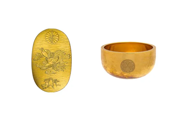 18金(K18)仏具・おりん 24金(K24)天皇陛下喜寿奉祝記念小判