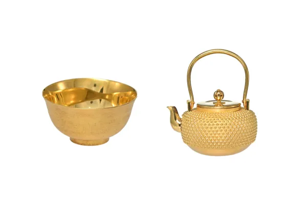 24金(K24)純金の湯呑 24金 (K24) 純金の急須