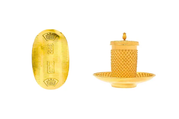 24金(K24)湯呑　24金 (K24) 小判