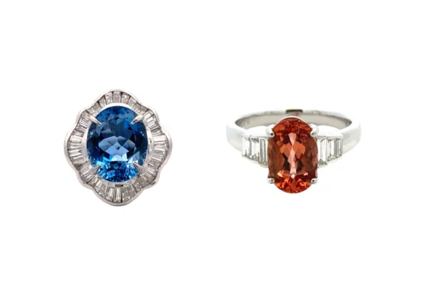 アクアマリン・ダイヤ リング　インペリアルトパーズリング