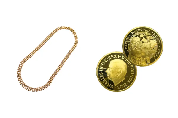 24金 (K24) ネックレス 24金 (K24) 英国 2023年 神話と伝説 マーリン 100ポンド金貨(1オンス)