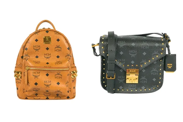 MCM ショルダーバッグ レザー ハンドバッグ レザー ブラウン