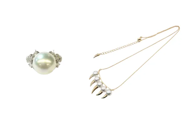 ミキモト リング 　タサキ デインジャーファング ネックレス