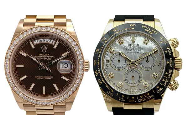 ロレックス デイデイト 228345RBR　デイトナ 116518LN