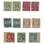 プレミア切手 未使用 台湾切手 3銭 5銭 10銭 第二次新昭和 数字 各2枚