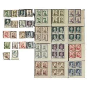 プレミア切手 未使用 文化人シリーズ バラ18種完 田形ブロック 12種 樋口一葉など