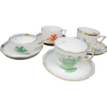 ヘレンド カップ＆ソーサー 計4客 ヴィクトリアブーケ 清の花籠