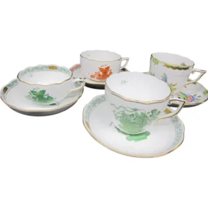 ヘレンド カップ＆ソーサー 計4客 ヴィクトリアブーケ 清の花籠
