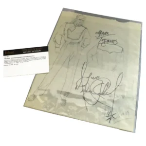 マイケルジャクソン 直筆サイン入り コスチュームスケッチ 衣装スケッチ ジュリアンズオークションにて購入