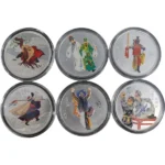 中華人民共和国 カラーコイン 10元銀貨 記念硬貨 2002年×4枚 2009年×2枚 計6枚