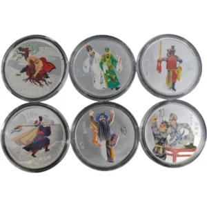 中華人民共和国 カラーコイン 10元銀貨 記念硬貨 2002年×4枚 2009年×2枚 計6枚