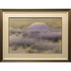 山元櫻月(滋賀県) 暁の清姿 師山元春挙 真作保証