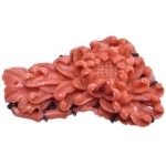 朱赤珊瑚 帯留め 和装小物 重量 約16.3g