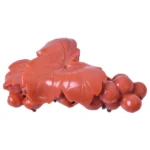 朱赤珊瑚 帯留め 和装小物 重量 約22.2g