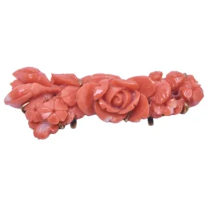 朱赤珊瑚 帯留め 和装小物