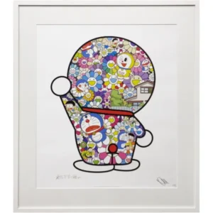 村上隆 お花畑の中のドラえもん