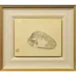 榊原紫峰(京都府) 猫 紙に鉛筆3号