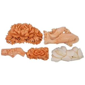 珊瑚 サンゴ 帯留め5点 和装小物