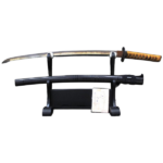 脇差 [長さ]57.0cm [反り]1.5cm [目釘]1個 [銘]摺上無銘 拵え 徳島県登録