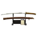 脇差 [長さ]58.6cm [反り]1.2cm [目釘]1個 [銘]無銘 拵え 秋田県登録