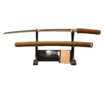 脇差 [長さ]58.6cm [反り]1.2cm [目釘]2個 [銘](表) 肥州国 胴田 坂上魏介 白鞘 富山県