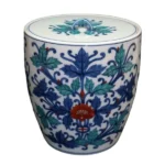 人間国宝十三代 今泉今右衛門作 色鍋島唐草文水指