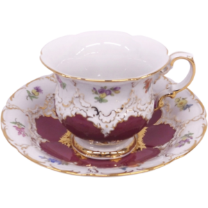 マイセン Bフォーム レッド カップ＆ソーサー