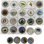 世界のカラーコイン 銀貨入り 計24枚