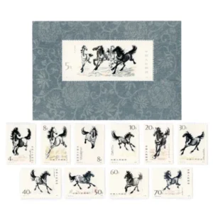 中国切手 1978年 徐悲鴻シリーズ小型シート他