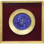 大倉陶園 金彩ブルーローズ 額皿