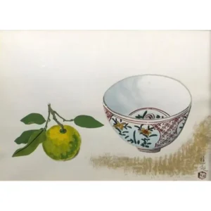 絵画 小倉遊亀 橙と九谷鉢