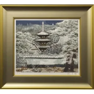 絵画 後藤純男 雪の大和路