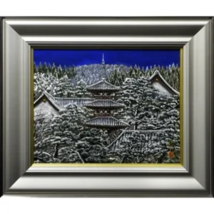 絵画 後藤純男 雪景大和