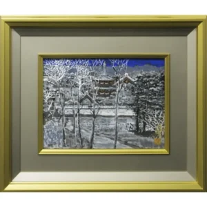 絵画 後藤純男 雪景大和