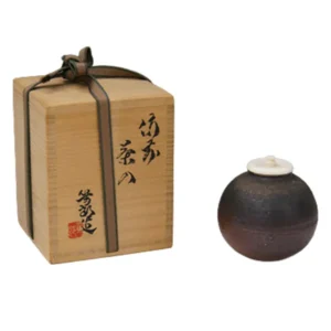 矢部篤郎 茶入 備前焼 父 人間国宝 山本陶秀