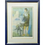 絵画 パブロ・ピカソ 犬を連れた少年
